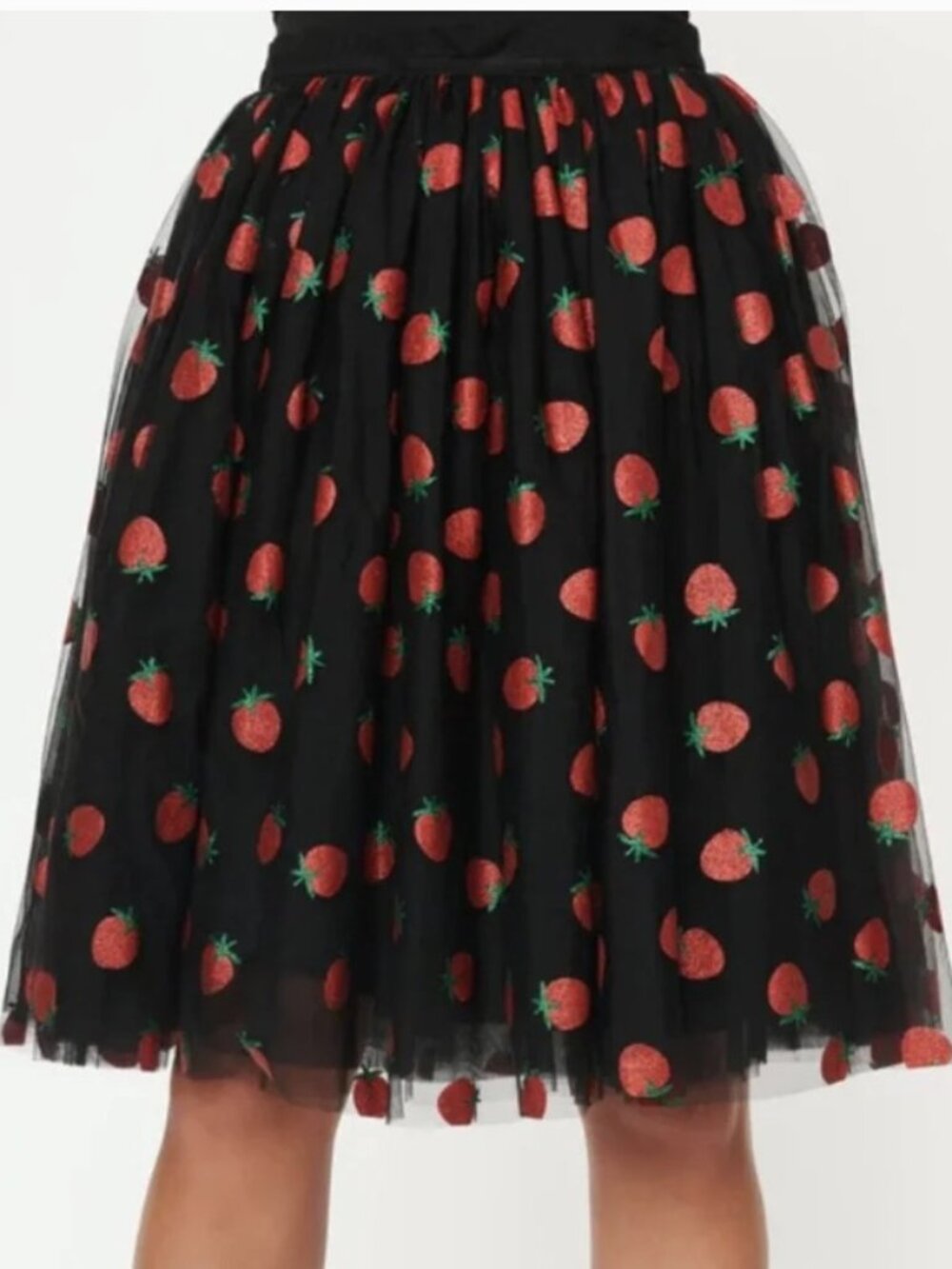 Unique Vintage Tulle Strawberry Skirt